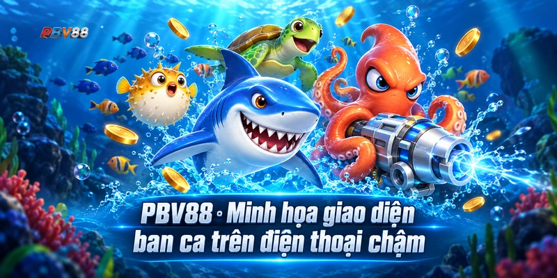 Minh họa giao diện ban ca PBV88 trên điện thoại chậm